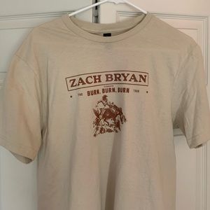 Zach Bryan Burn, Burn, Burn tour t-shirt